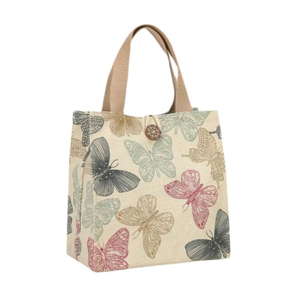 

Холщовая сумка с термоизоляцией Термоизолированная портативная сумка для мамы Экологичная сумка для ланча Женская Style A