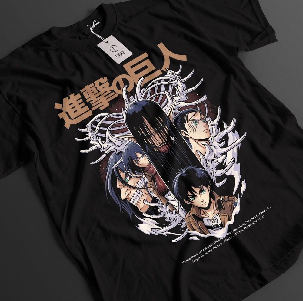 

Attack On Titan Shirt Eren Yeager Tshirt AOT T-Shirt Anime Unisex Graphic Tee 2XL