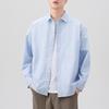 New Japanese Retro Spring Men's Striped Cotton Long-sleeved Shirt American Work Shirt