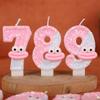 Sausage Mouth Cartoon Number Birthday Candle Cake Decoration Holiday First Birthday Celebration Handmade Candle 0-9diy
