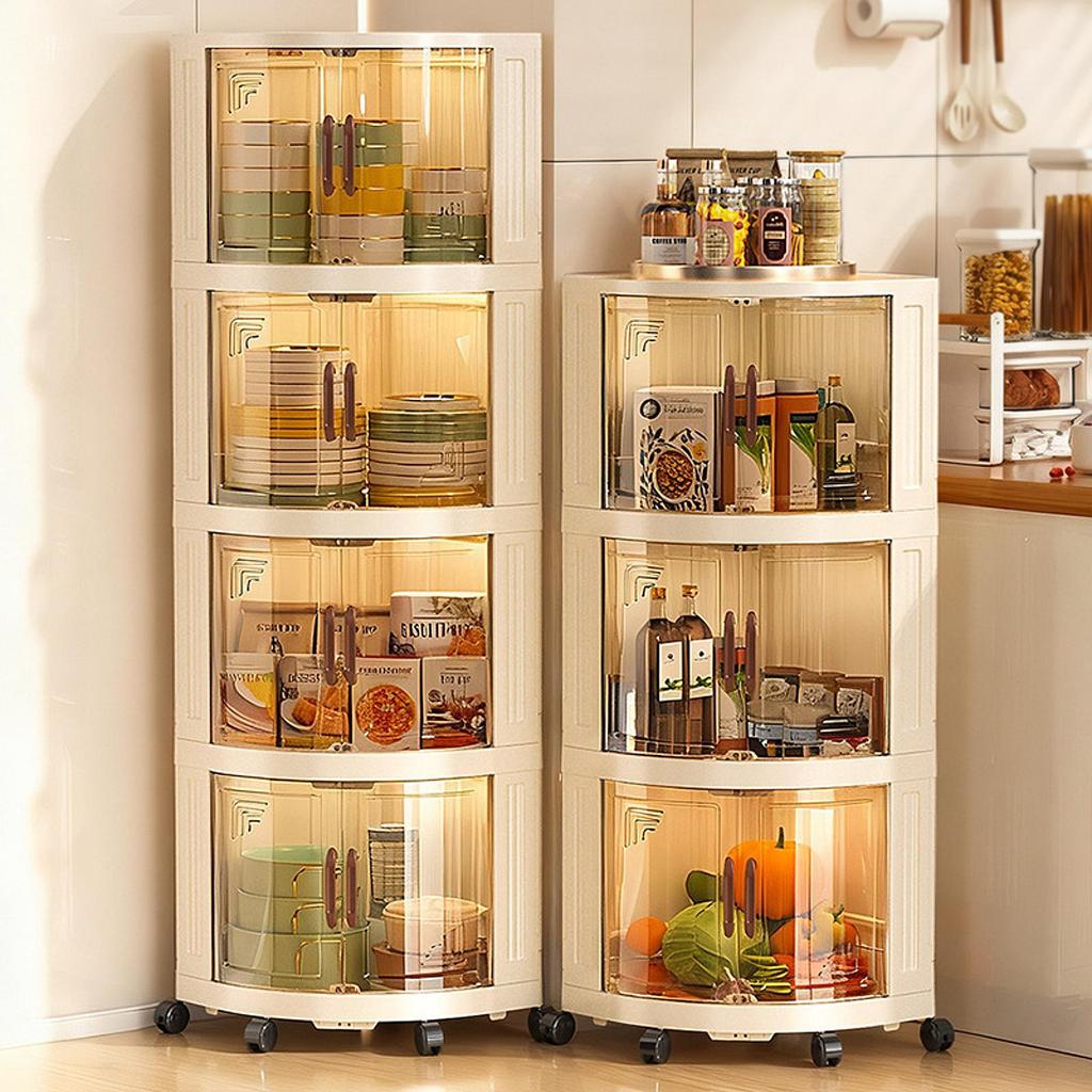 Clear Rolling Storage Cart Multifunctional Trolley Snack Organizer for Jewelry Book Dorm