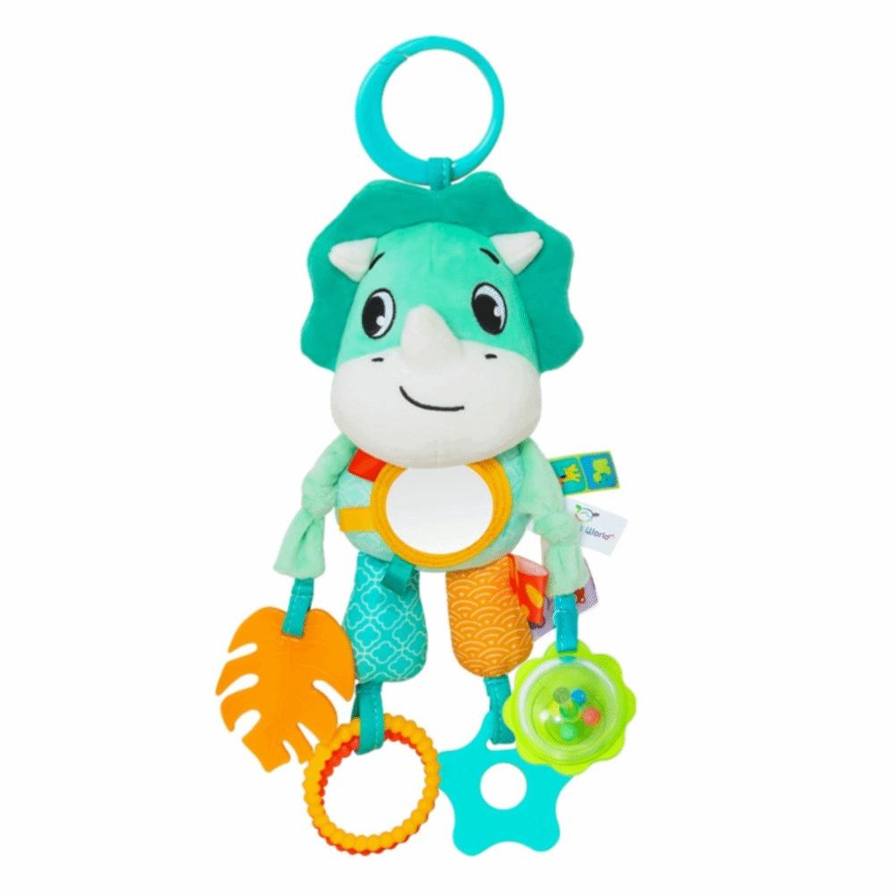 Soft Crinkle Sensory Learning Toy Plush Material Teether Toy Plush Animal Wind Chime  Crib Use