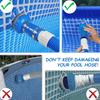 Universal Swimming Pool Hose Connector 2 Rubber Adapters 4 Stainless Clamps Secure Pool Maintenance Tool