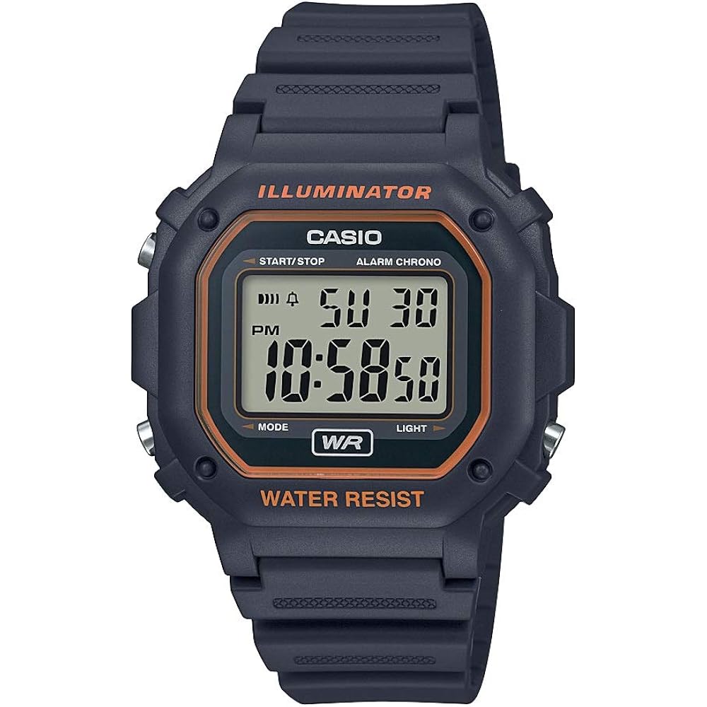 Casio Men s F108WH Illuminator Collection Black Digital Watch