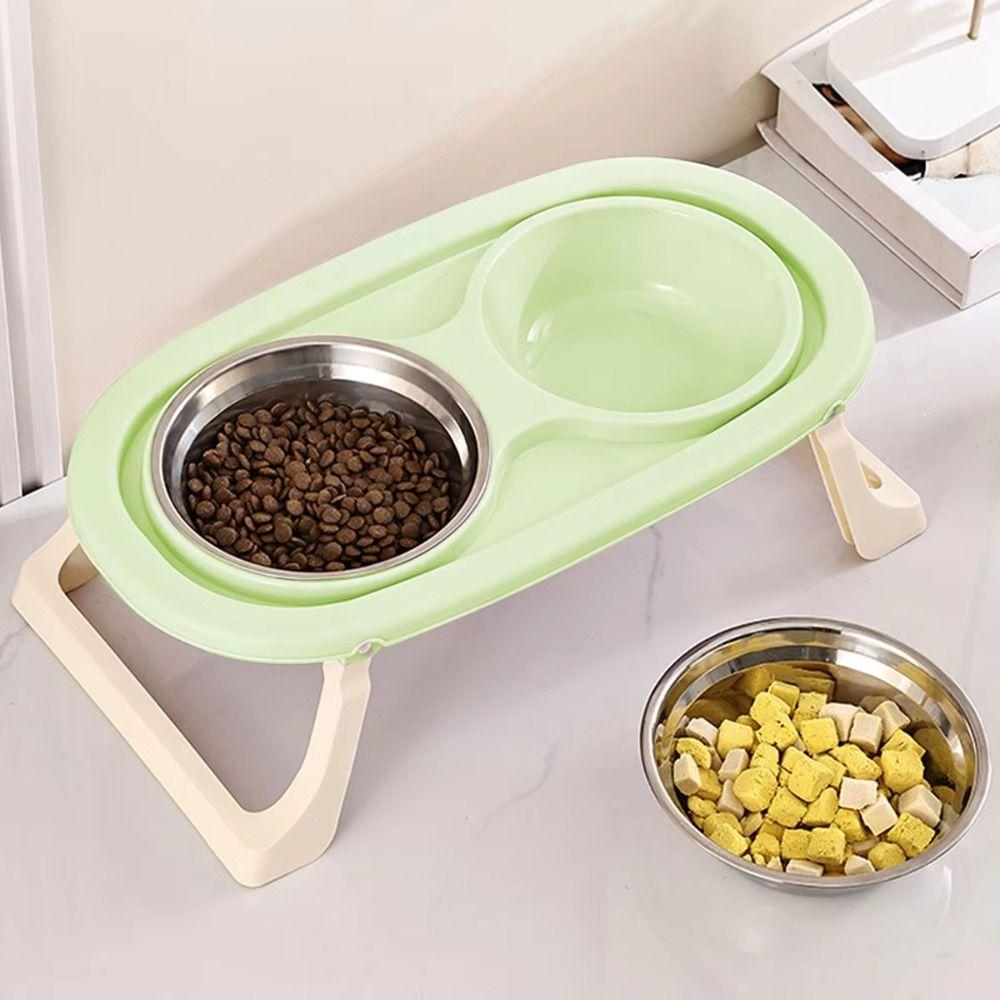 Non-Slip Cat Food Water Bowl Anti-flip Elevated Pet Feeder Bowl Pet Food Dispenser  Dog Accessories