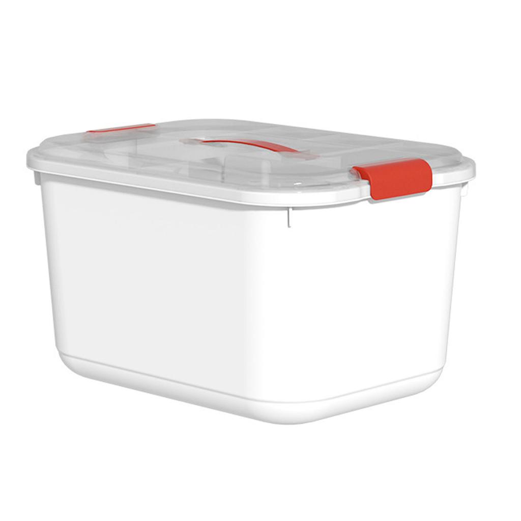 Emergency Box Multifunctional Large Capacity Multi Layer Plastic Emergency Box Organizer for Home Red