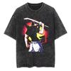 Jujutsu Kaisen Ryomen Sukuna Graphic Print Vintage Washed Oversized Anime Streetwear T-Shirt