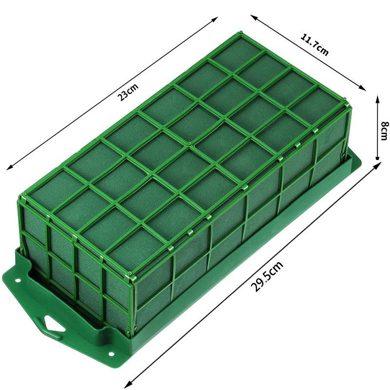 2pcs Rectangular Floral Foam Cage Flower Stand Plastic Net Table Wall Hanging Decoration Special Shaped Flower Arrangement Mud