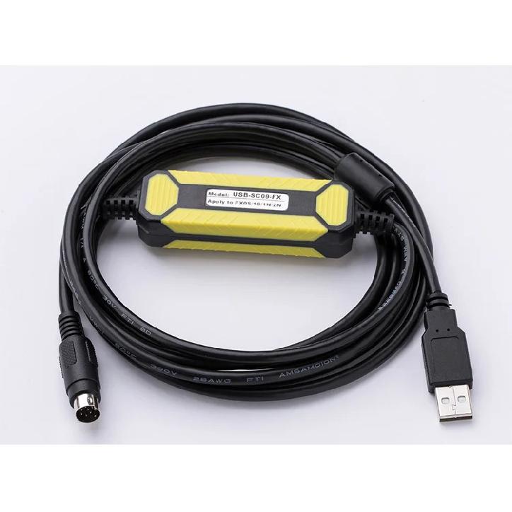 USB-SC09-FX Programming Cable For Mitsubishi MELSEC FX Series PLC USB To RS422 Adapter Data Download Line