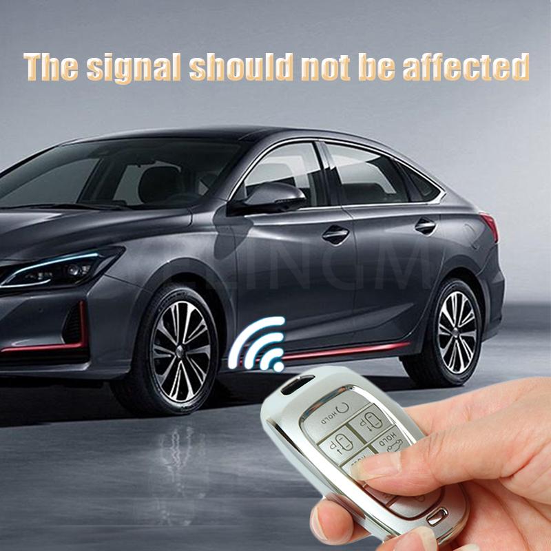 5/7/8 Buttons Car Key Case Cover for Hyundai Sonata Sel Ev 6 Ev 8 IONIQ 5 NEXO Tucson Sonata 2020 Grandeur 2020 Sonata Limited