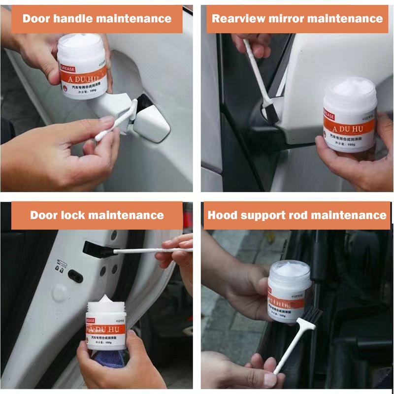 Lubrifiant auto 100g pentru benzi de cauciuc pentru uși și trapă Grăsime eficientă de lubrifiere a benzii de cauciuc pentru automobile multifuncționale