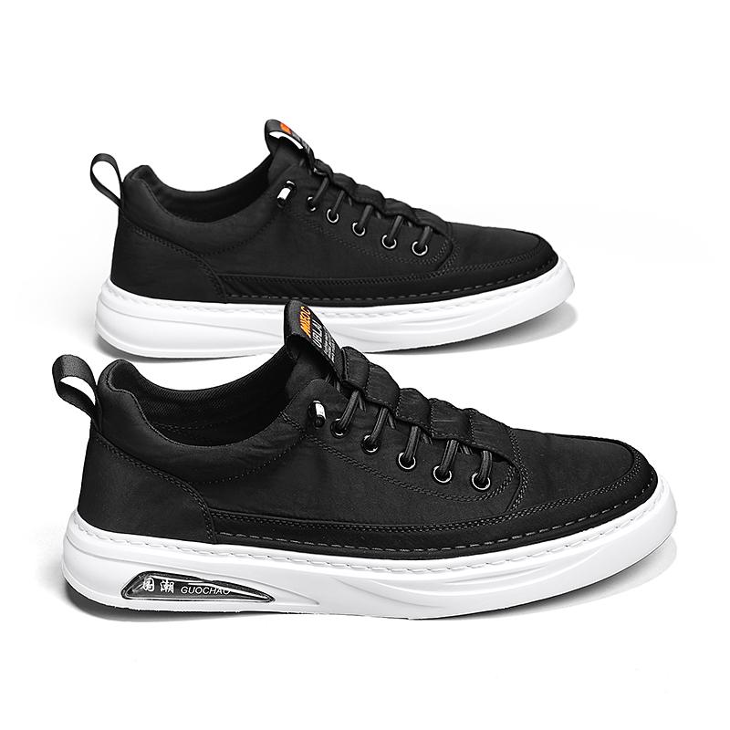 FashionLace-Up Leather Fashion Men Driving Shoes 2024 New Arrival Breathable Mens Sneakers All-match Non-Slip Men's Vulcanize Shoes