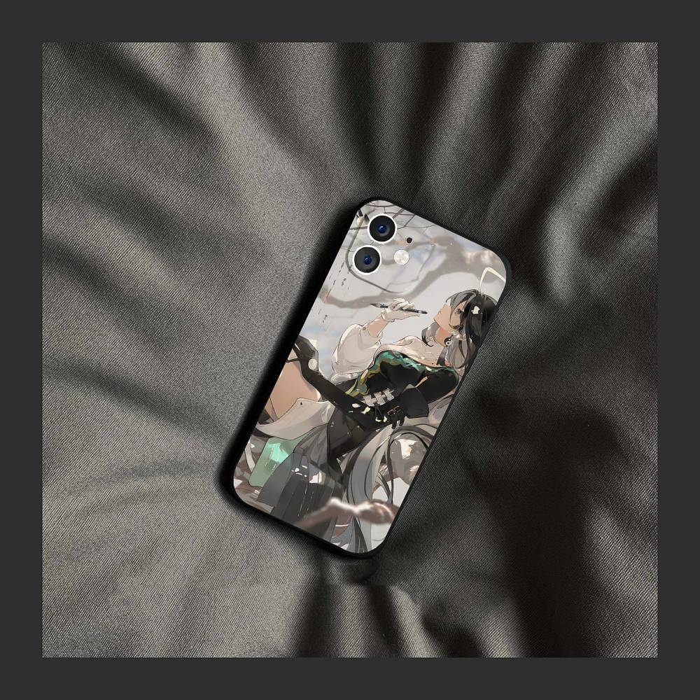 Jianxin Anime Game W-Wuthering Waves Phone Case For IPhone 17 Air 16 15 14 13 Pro Max 11 12 Black Silicone Cover