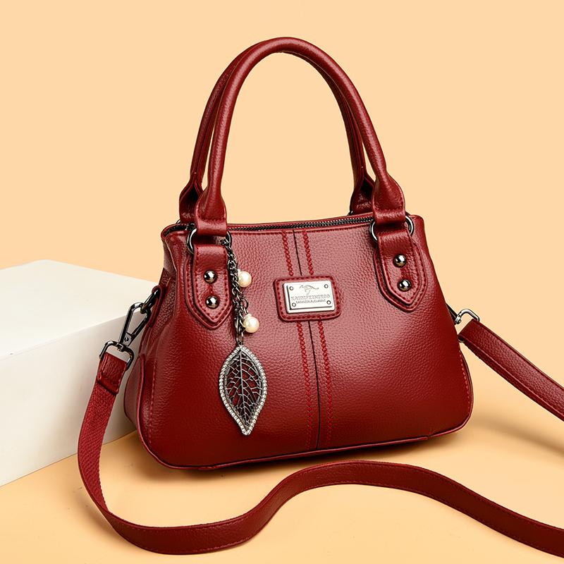 Genuine Brand Top Quality Pu Leather Handbag Women's Tote Messenger Sac Designer Large Capacity 3 Levels Shoulder Crossbody Bags