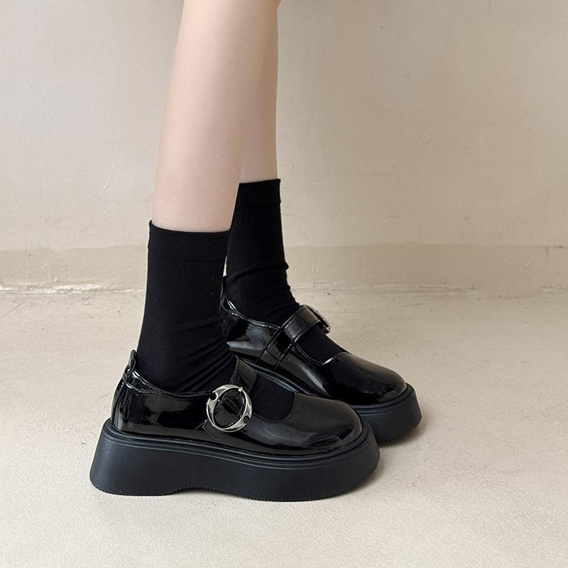 Fashion 2025 Summer New Concise Women's High Heels Outdoor Round Toe Med Heel Buckle Strap Daily & Casual Pumps Women Classics Shoes