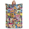 Dogman Collage Cool Manga Comic Flannel Throw Blankets Dog Blanket for Bed Couch Lightweight Bedding Throws