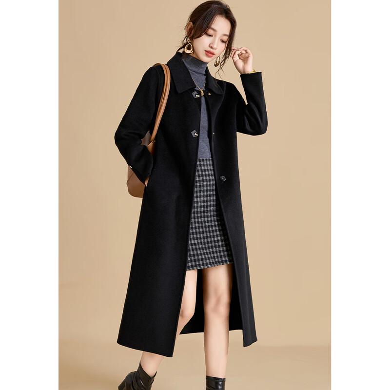 Kebeier Women's Minimalist Double-Faced Sheep Wool Coat