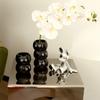 Cute Siamese Cat Creative High-Value Vase Light Luxury Home Living Room Decoration Vase Simulation Flower Rose Ornament