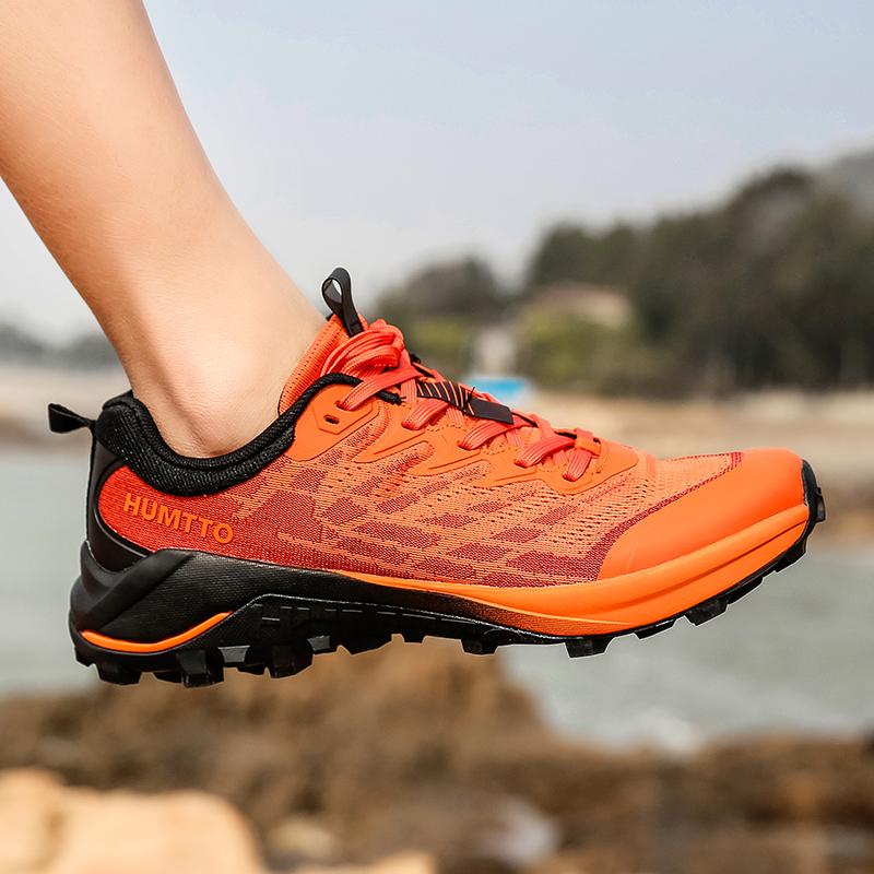 

HUMTTO Кроссовки Летние амортизирующие Нескользящие кроссовки для мужчин Роскошные дизайнерские повседневные дышащие спортивные кроссовки для бега Теннис Мужская обувь 39 оранжевый