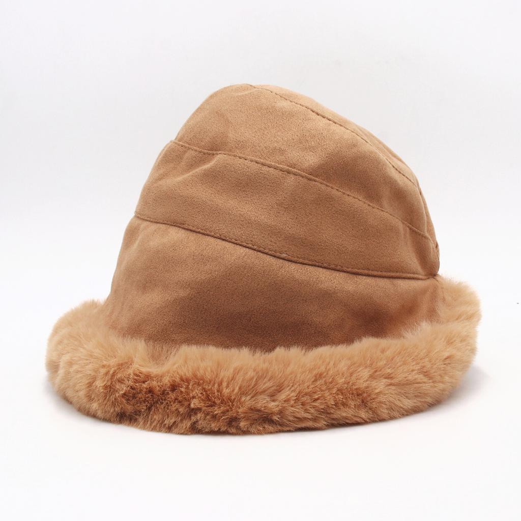 Winter Plush Hat Thickened Bucket Hat Windproof Warm Soft Tweed Hat Winter Hat Women