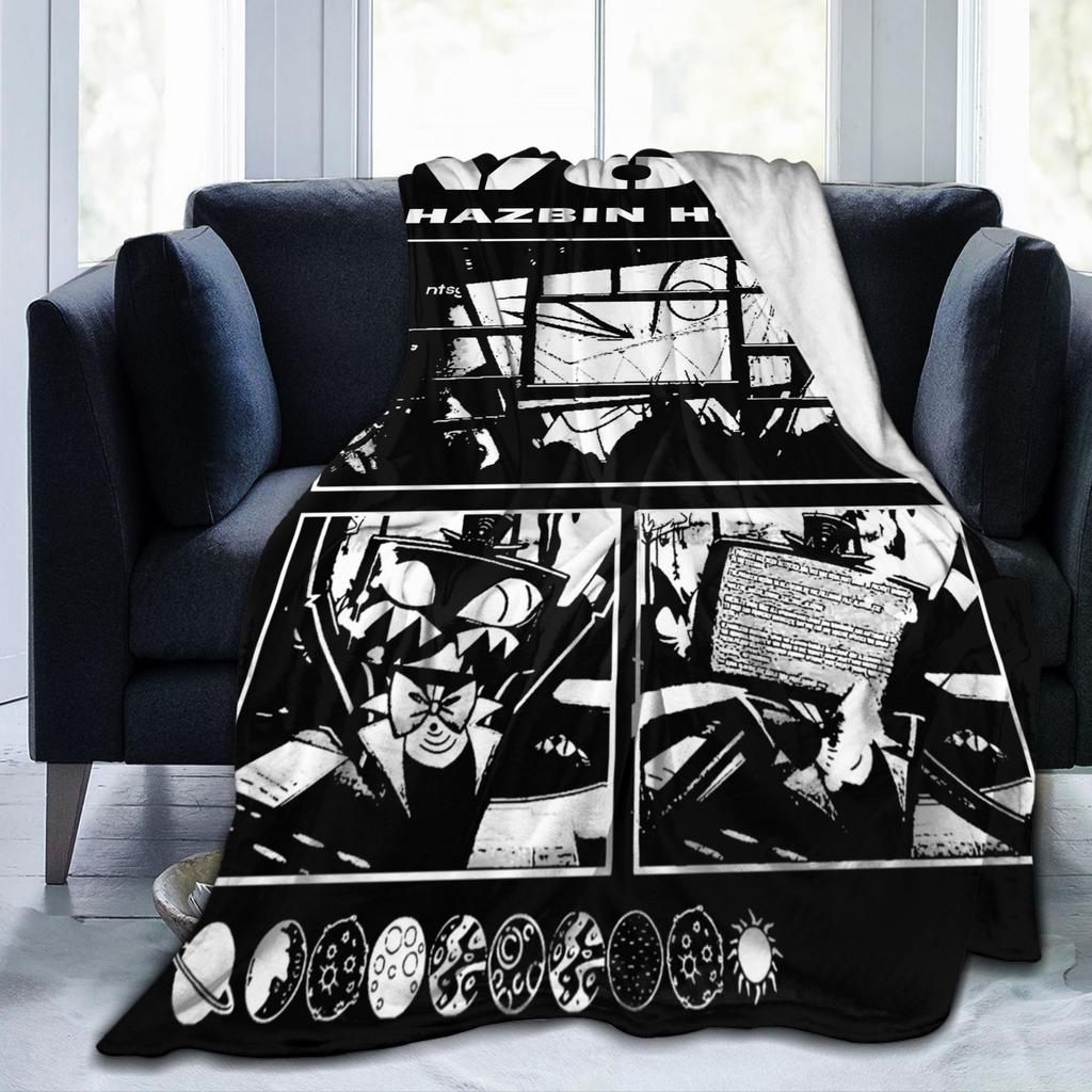 Vox Hazbins Hotels Anime Decken Flanell Herbst Multifunktionale Super Warme Überwürfe für Bettwäsche Outdoor Bettwäsche Überwürfe