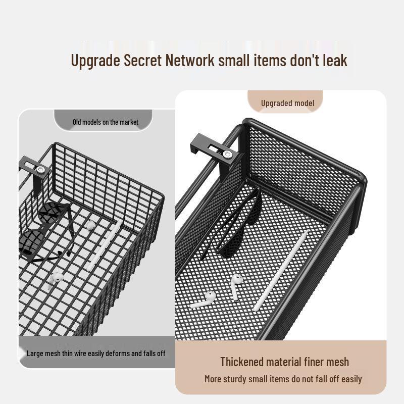 Adjustable Dormitory Bedside Hanging Storage Basket & Rack