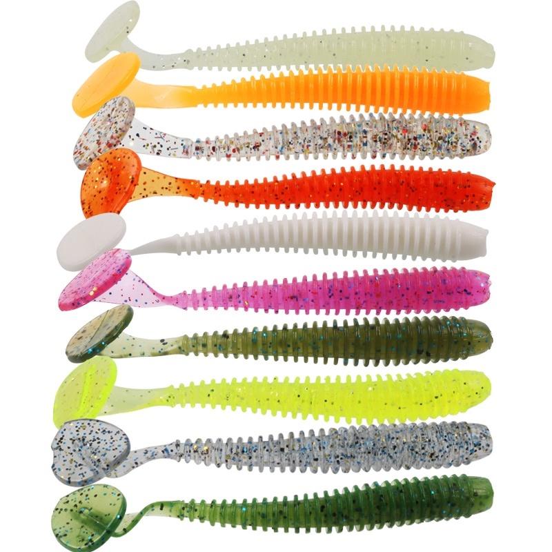 Naluci de pescuit Momeli moi artificiale Viermi de pescuit Bas Pastrav Walleye Apa dulce Crap Accesorii de pescuit