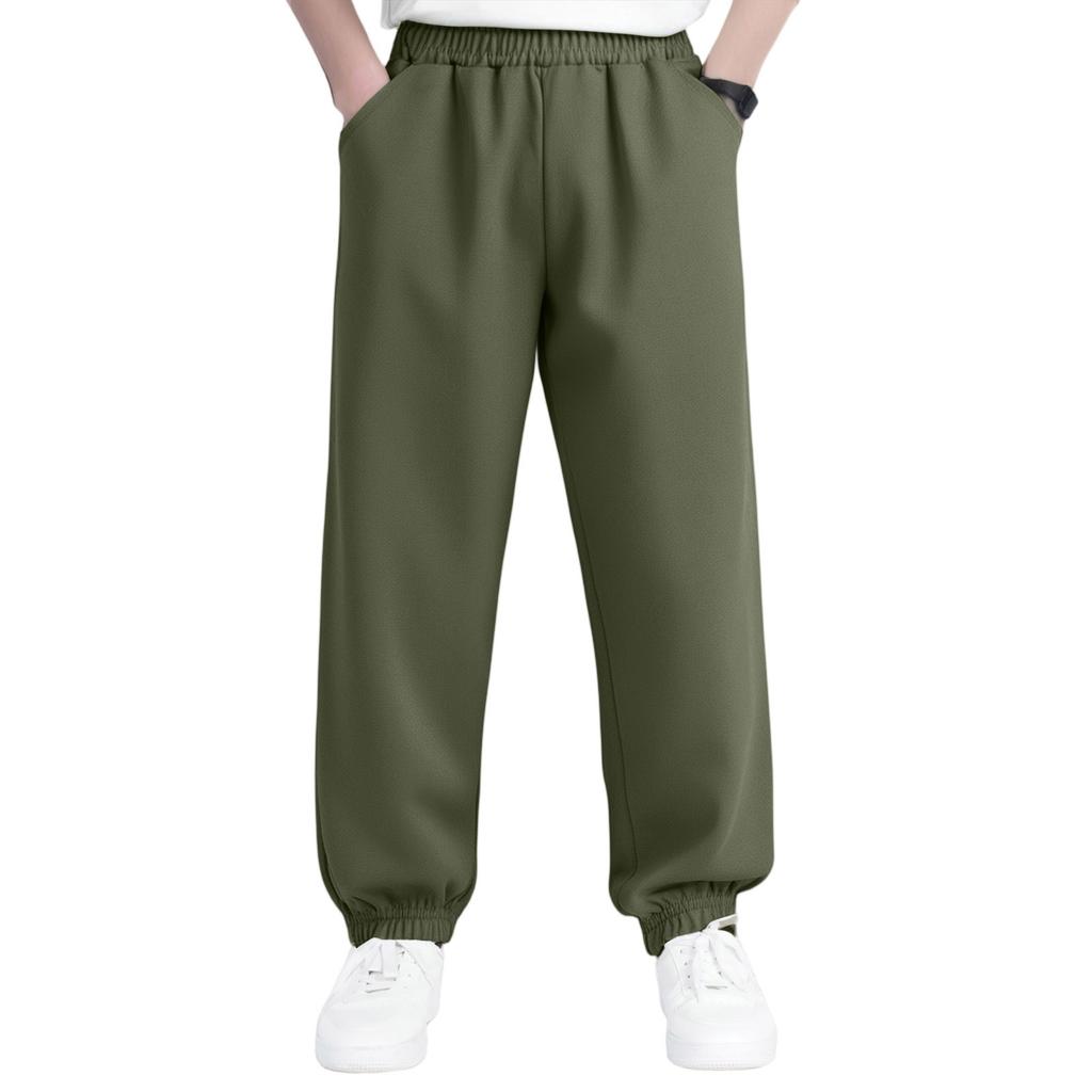 Kids' Casual Pants - Solid Color Sport Pants With Pockets