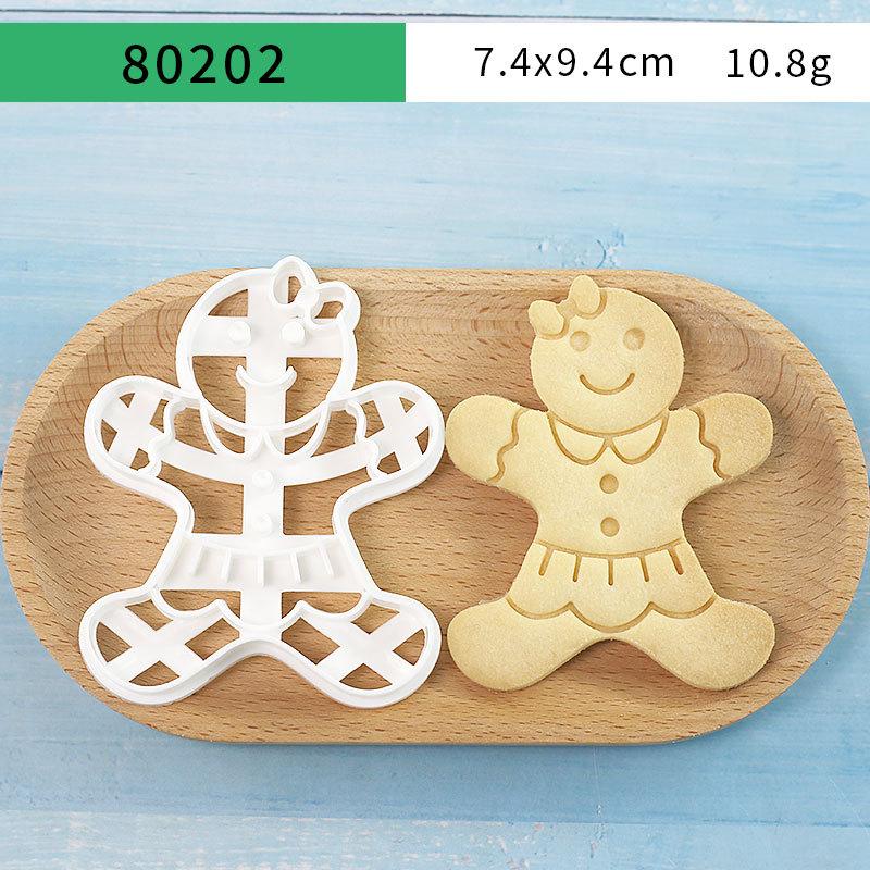 3/1pcs Christmas Gingerbread Cookie Cutter Gingerbread Man Skull Candy Biscuits Baking Mould For Xmas Halloween Party Cake Decor