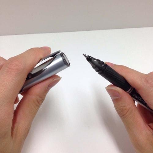 Pentel Ballpoint Pen Gel Ink Energel Cap Type 1.0mm Silver Shaft XBL60-A Black 5 Pieces