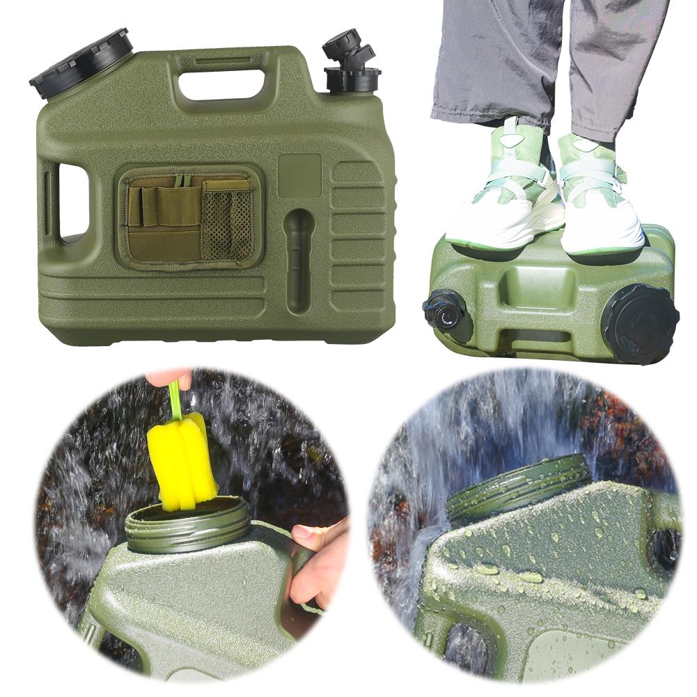 13L Water Storage Container with Spigot Portable Water Tank Large Capacity Water Dispenser Carrier for Vehicle Car Camping