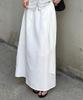 Basica Strap Banding Long Skirt (White)
