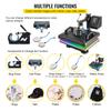SucceBuy Heat Press 15x12 Inch 5/6/8 In 1 Digital Multifunctional Sublimation 360 Degree Rotation for T Shirts Hat Mug Cap Plate
