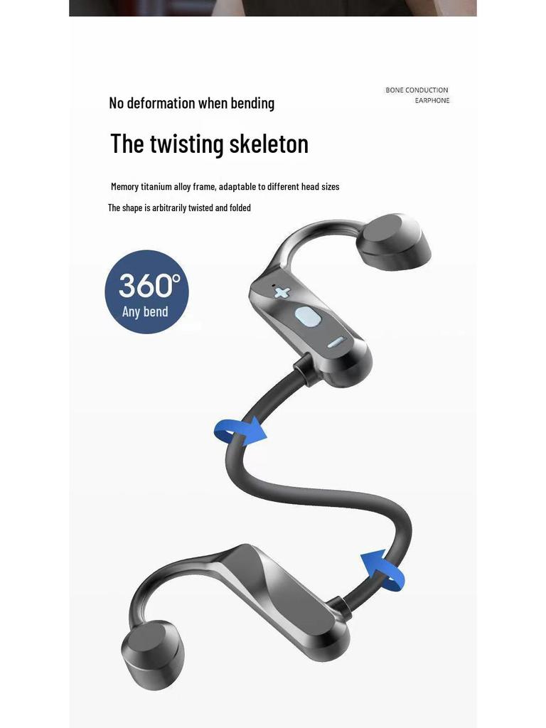 KS69 Sports Ear-Hook Bone Conduction Bluetooth Headphones with Immersive 3D Sound