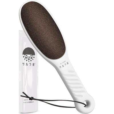 Men's Heel File for Foot Care [Dermatologist Collaboration] Dual-Sided Coarse/Fine Pumice Stone for Exfoliation - White