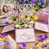 Blumen 3D Muttertagskarte Beste Wünsche Blumen Pop-Up Karte Mama Grußkarte Partydekoration