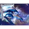 5D DIY Diamond Painting Full Round Animal Dolphin Diamond Embroidery Painting Cross Stitch Kit Home Decoration Rhinestone Gift