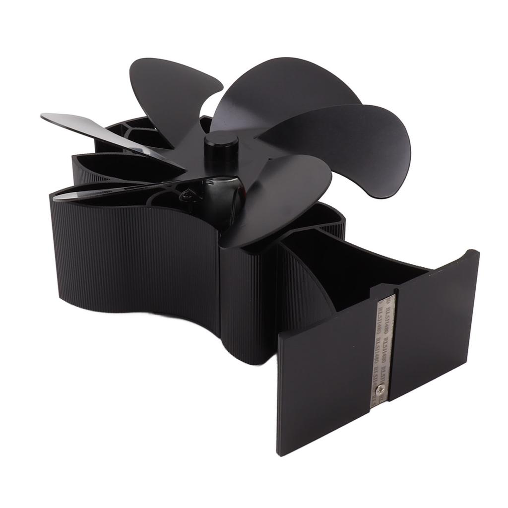 Wentylator kominkowy zasilany ciepłem 6 łopatkowy ze stopu aluminium niski poziom hałasu wentylator do kominka na drewno do domu kłody