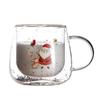 1 PC Double Wall Glass Cup 350ml /10 OZ Christmas Bubble Espresso Cup Coffee Mugs Dual Layered Glass Cups