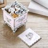 Toothpicks Box European Style Vibrant Color 3 Grids with Lid Relief Pattern Decorative Plastic All-Purpose Toothpick Cotton Swab Organizer Box Home