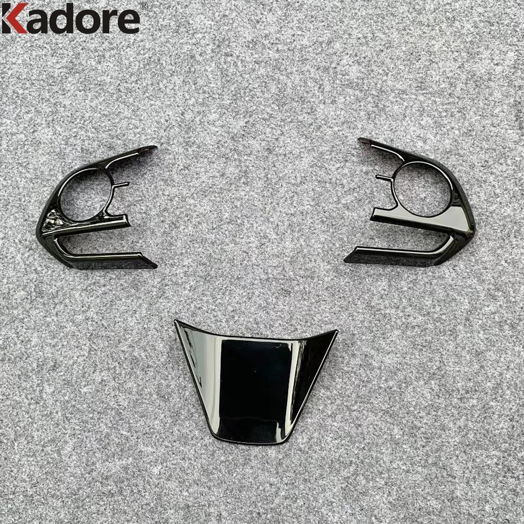 For Toyota Venza Harrier 2024 2025 Carbon Fiber Car Steering Wheel Panel Cover Trim Interior Accessories