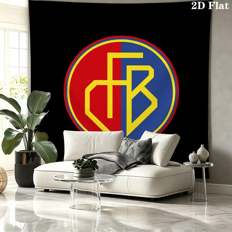 FC Basel Wall Tapestry Aesthetic Wall Hanging Printed Fabric Blanket Decorative Tapestries for Bedroom Living Room Home Decor
