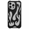 For iPhone 16 Pro Max Case Hollow Flame Design Matte TPU Phone Cover