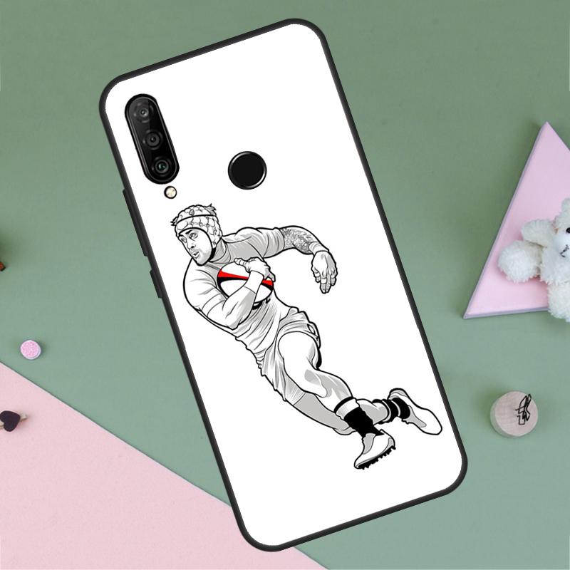 Rugby For Huawei P30 P40 Lite P60 Pro Nova 7i 8i 11i 12i 12s 10 9 SE Y90 Y60 Y70 Y72 Y61 Y91 Case