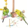 Parrot Rotating Perch Windmill Toy Bird Cage Hanging Interactive Chew Toy Beak  Claw Grinding Pet Bird Toy for Parakeet