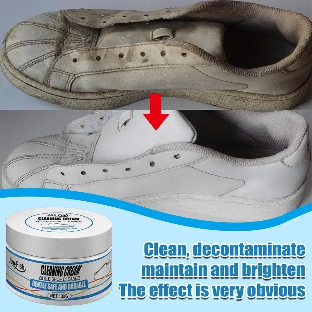 Practical White Shoe Cleaning Cream with Wipe Sponge Stains Remover Deep Cleansing Multi-Functional Cleaning Cream