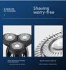 Rechargeable Waterproof Three-Blade Electric Shaver with Digital Display