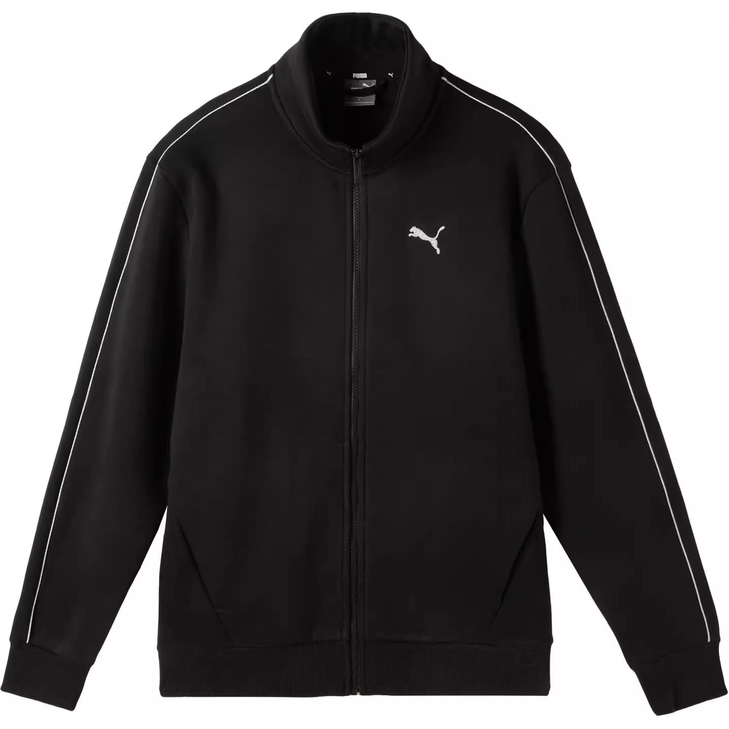 

Puma American Retro Stand Collar Zipper Logo Print Jacket Unisex Jacket Black 686082-01 M