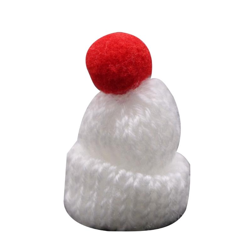 Bundle of 10 Mini Knitted Hats Clothing Accessories and Children Hair Accessories for DIY Decorative Crafts Household
