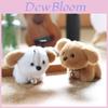 Plush Dog Keychain With Wagging Tail Short Fur Backpack Accessory Gift For Kids Collectible Stuffed Animal